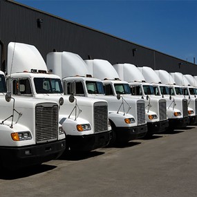 trucks in a row